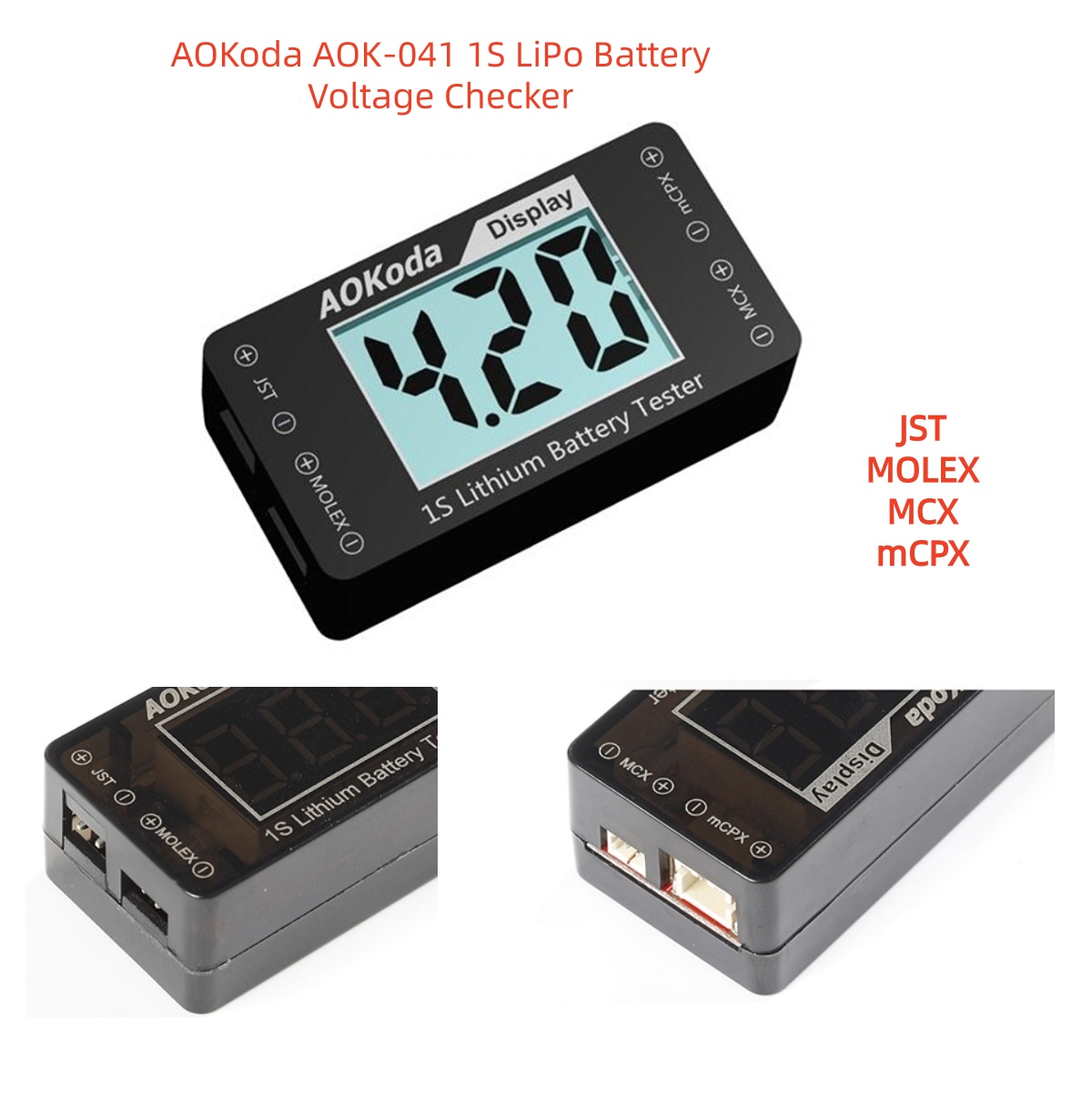 Drone Battery Voltage Checker - AOKoda AOK-041 1S Penguji Tegangan Baterai