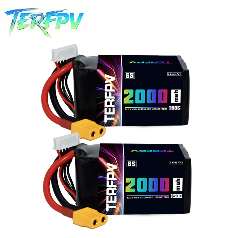 Drone Battery 6S - TERFPV 6S 22.2V 2000mAh 150C/300C Baterai