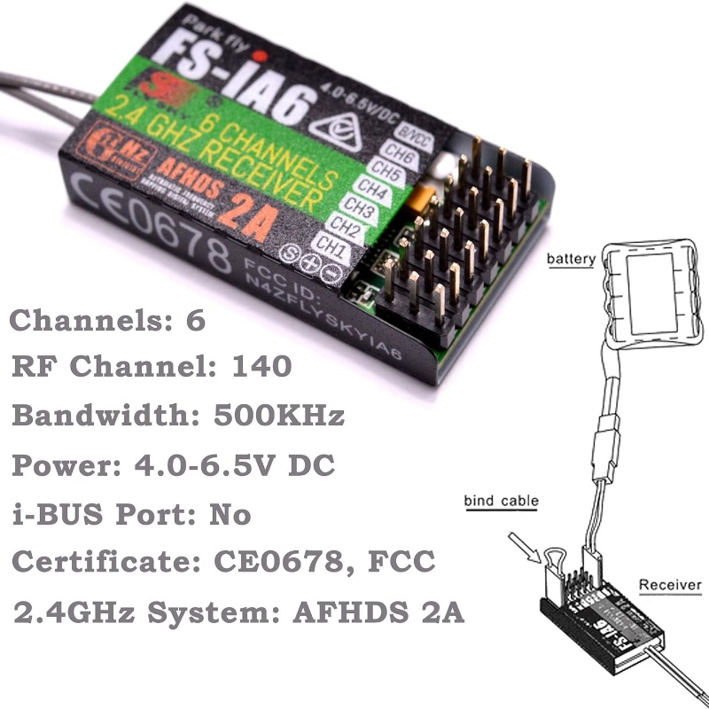 Flysky FS-IA6 Receiver 6CH Dua - Drone Battery Plate ulasan dan harga