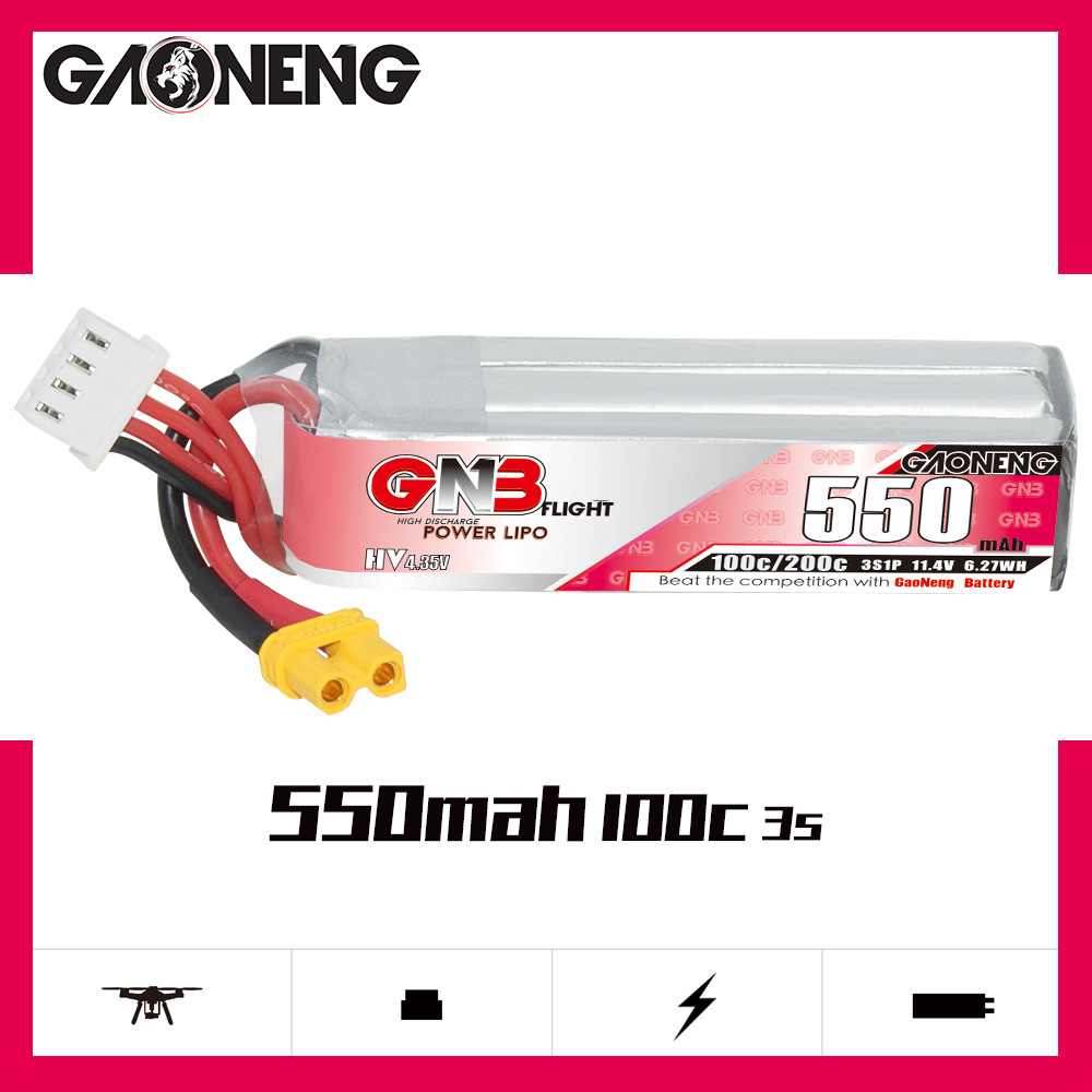 GNB HV 11.4V 550MAh 100C/200C  - Drone Battery Lipo ulasan dan harga