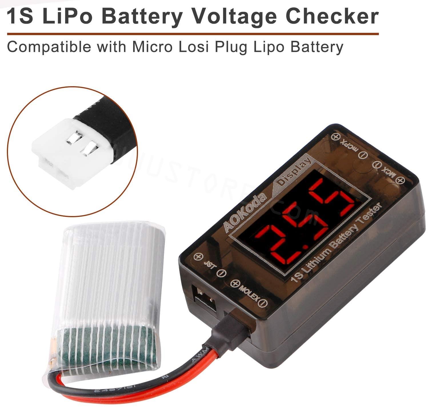AOKoda AOK-041 1S Penguji Tega - Drone Battery Voltage Checker ulasan dan harga