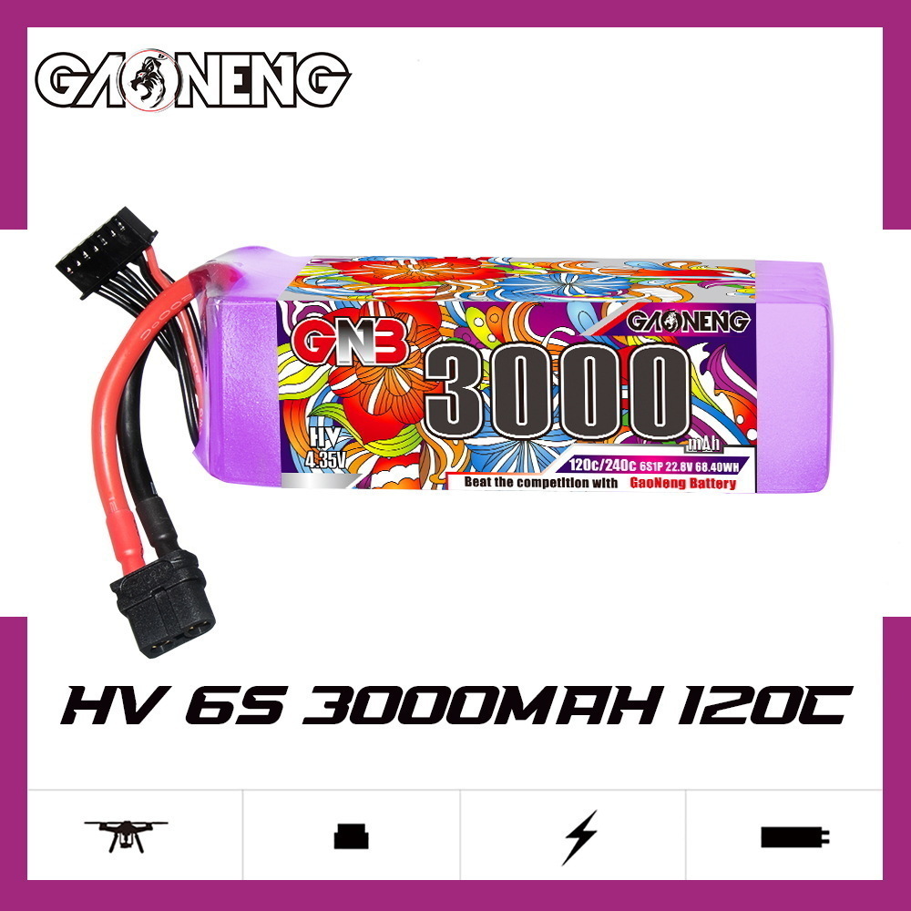 Baterai Lipo GNB 6S 22.8V 3000 - Drone Battery Connector ulasan dan harga